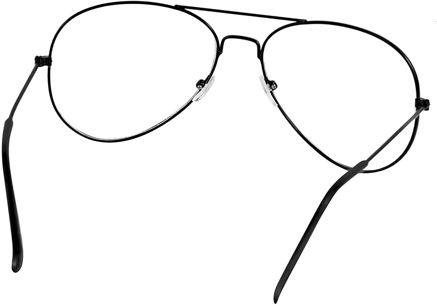 Ochelari de soare cu lentile transparente, protectie UV400 , Aviator, Negru - 2 | YEO